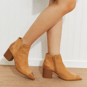 Qupid On the Road Again Pointed Toe Booties